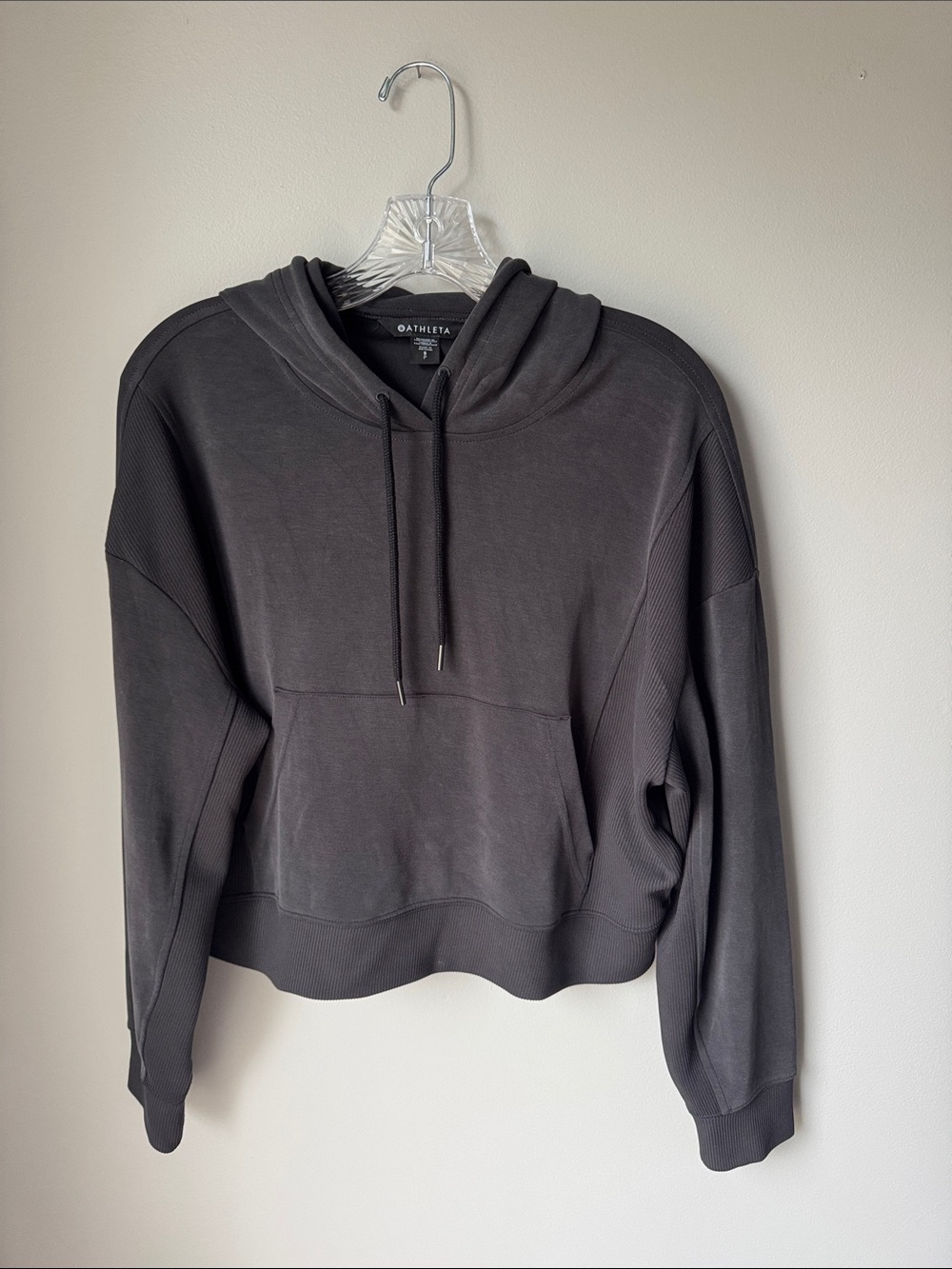 Athleta Seasoft Rib Hoodie Black Size S